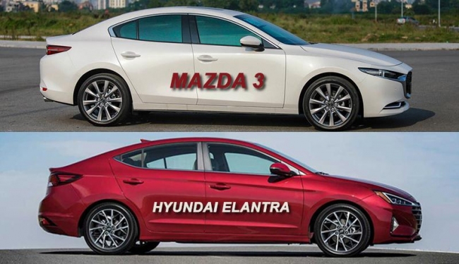So sánh xe Mazda 3 với Hyundai Elantra