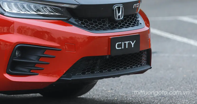 Phần cản trước của dòng xe Honda City 2022 cho phiên bản RS